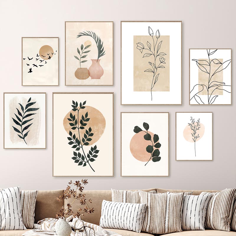 Live Plant Fertilizer - Boho Posters Natural Plant Bird Sun